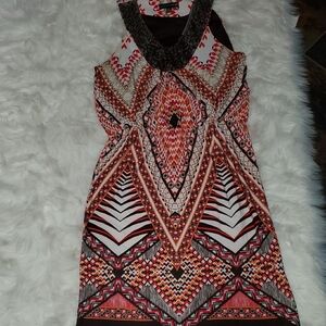 Womens Madison Leigh Multicolor Geometric Midi Dress